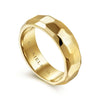 14K Yellow Gold 7mm - Hammered Men's Wedding Band in High Polished Finish - MBH0222-70Y4JJJ-Gabriel & Co.-Renee Taylor Gallery
