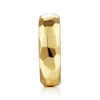 14K Yellow Gold 7mm - Hammered Men's Wedding Band in High Polished Finish - MBH0222-70Y4JJJ-Gabriel & Co.-Renee Taylor Gallery