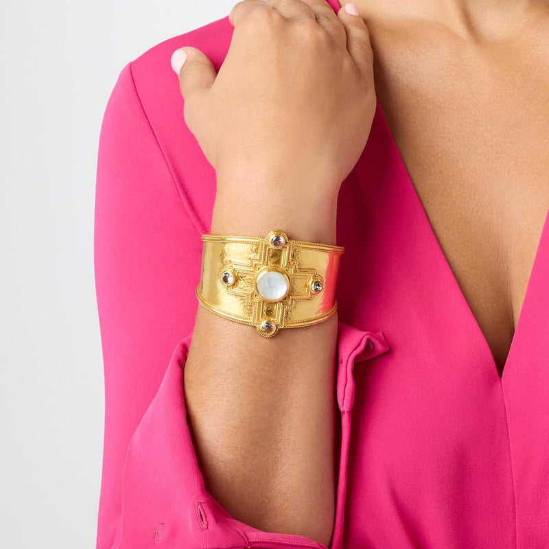Malta Theodora Cuff - Iridescent Clear Crystal-Julie Vos-Renee Taylor Gallery