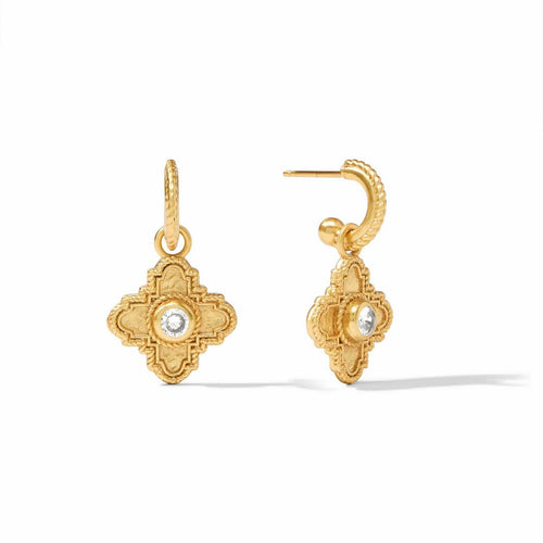 Malta Theodora Hoop & Charm Earring Cubic Zirconia-Julie Vos-Renee Taylor Gallery