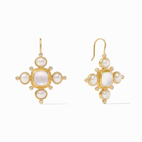 Tudor Earrings - Iridescent Clear Crystal-Julie Vos-Renee Taylor Gallery