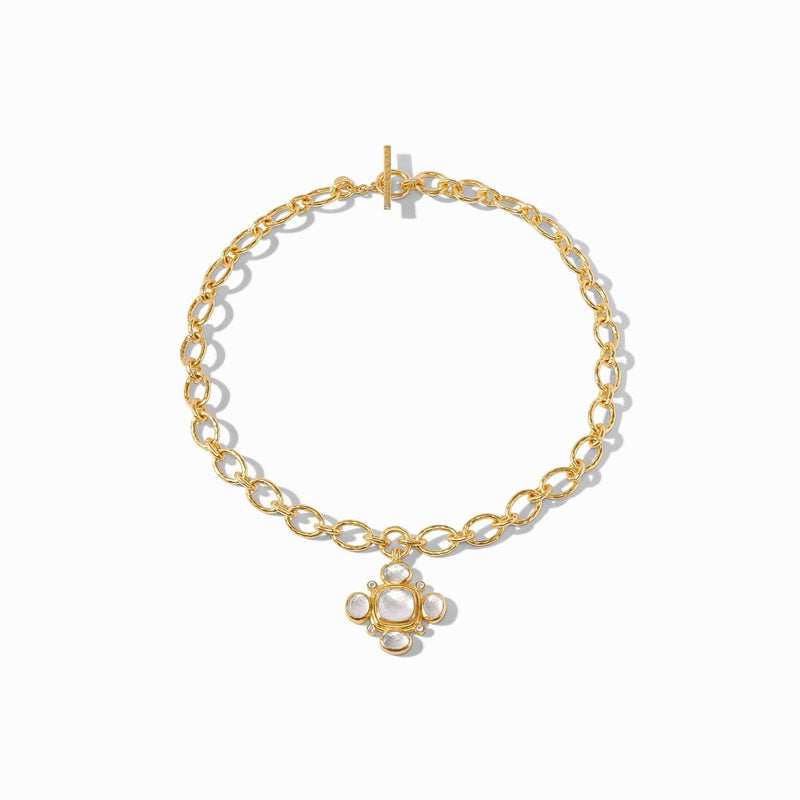 Tudor Statement Necklace - Iridescent Champagne-Julie Vos-Renee Taylor Gallery