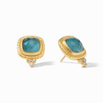 Tudor Iridescent Peacock Blue Stud Earrings - ER838GIPE00-Julie Vos-Renee Taylor Gallery