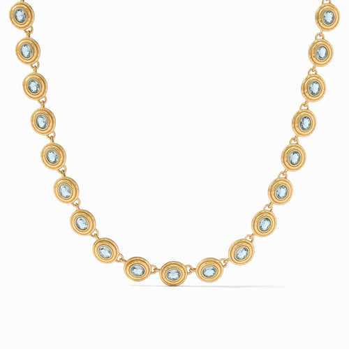 Tudor Tennis Necklace - Peacock Blue-Julie Vos-Renee Taylor Gallery