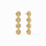 Tudor Tier Earrings - Peacock Blue-Julie Vos-Renee Taylor Gallery