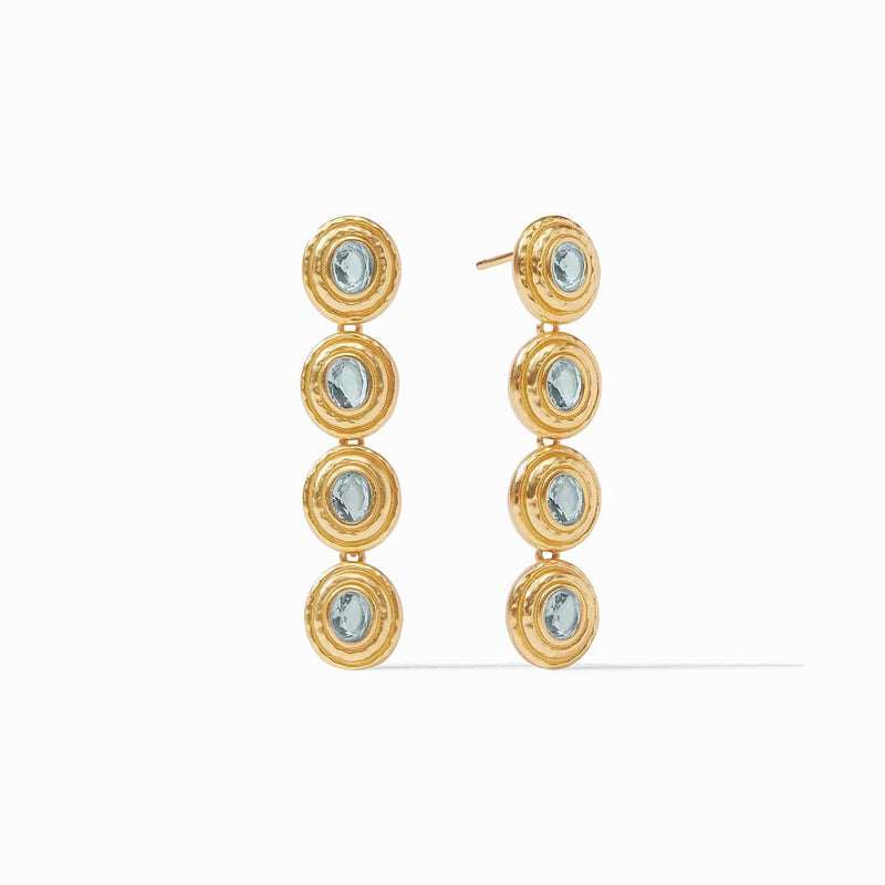 Tudor Tier Earrings - Peacock Blue-Julie Vos-Renee Taylor Gallery