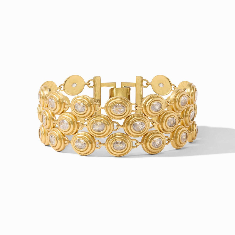 Tudor Triple Row Tennis Bracelet - Cubic Zirconia-Julie Vos-Renee Taylor Gallery