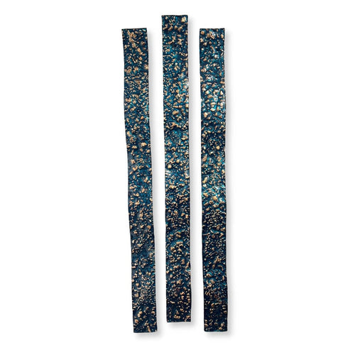 "Turquoise Copper" Triptych-Gravity Glass-Renee Taylor Gallery