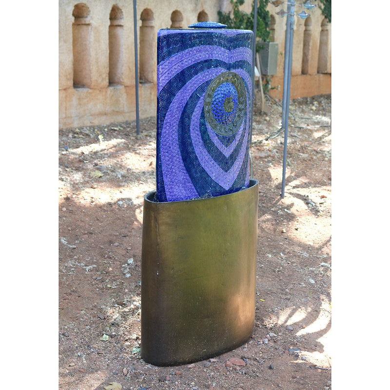 "Unfolding Lotus" - Blue/Purple-Damien Jones-Renee Taylor Gallery