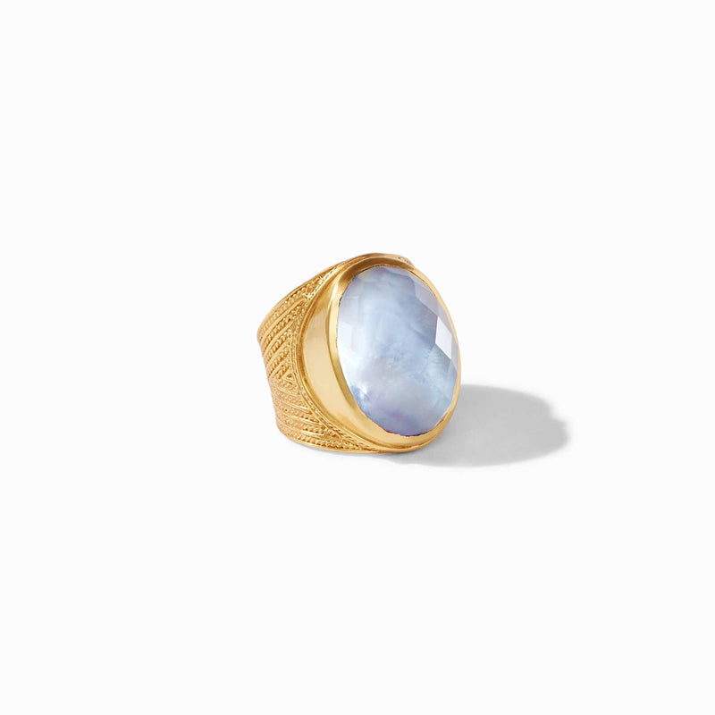 Verona Statement Iridescent Chalcedony Blue Ring - R147GICA-Julie Vos-Renee Taylor Gallery