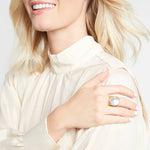 Verona Statement Ring - Iridescent Chalcedony Blue-Julie Vos-Renee Taylor Gallery
