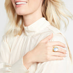 Verona Statement Iridescent Chalcedony Blue Ring - R147GICA-Julie Vos-Renee Taylor Gallery