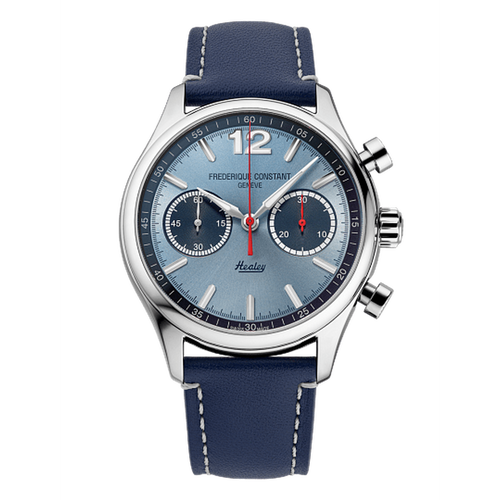 Vintage Rally Healey Chronograph Men’s Automatic Light Blue Dial Watch – FC-397HLBN5B6-Frederique Constant-Renee Taylor Gallery