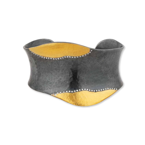 Wavy Fusion Cuff Wide, Diamonds by Lika Behar