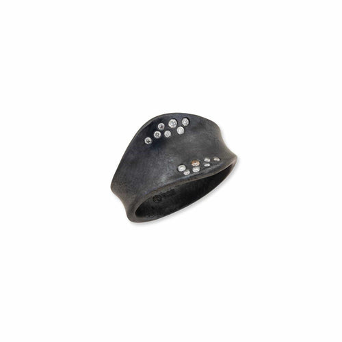 Wavy Oxi Ring, Diamonds by Lika Behar