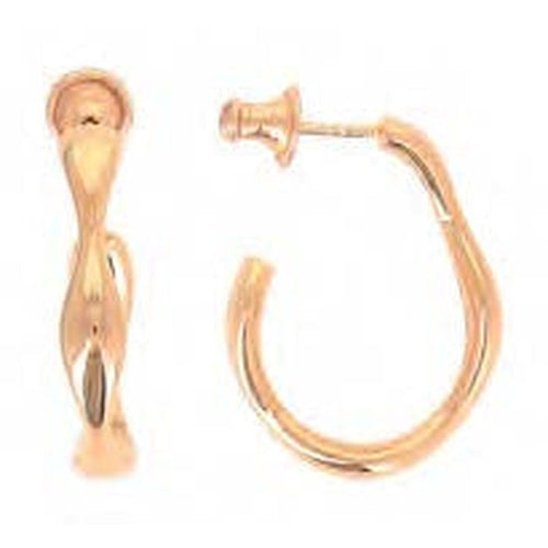 Elegance Small Oval Bamboo Hoops 18K Yellow Vermeil - WELGO188-Pesavento-Renee Taylor Gallery