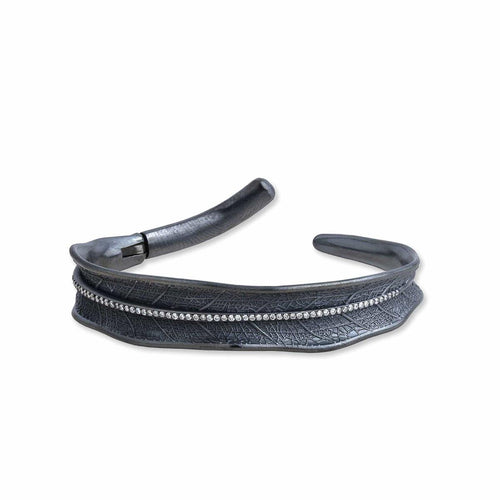 Willow Open Kick Cuff with Diamonds by Lika Behar