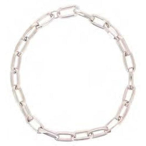 Timeless Oval Link Necklace Rhodium - WPLVE1809-Pesavento-Renee Taylor Gallery