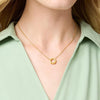 Wave Circle Delicate Necklace-Gold - N531G00-Julie Vos-Renee Taylor Gallery