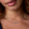 Wave Circle Delicate Necklaceilver - N531S00-Julie Vos-Renee Taylor Gallery