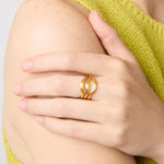 Wave Gold Ring - R228G00-Julie Vos-Renee Taylor Gallery