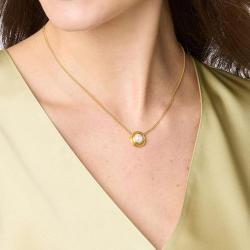 Wave Stone Delicate Iridescent Chalcedony Blue Necklace - N533GICA00-Julie Vos-Renee Taylor Gallery