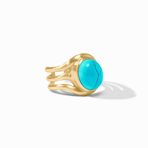 Wave Stone Ring-Turquoise Blue - R229GTQ00-Julie Vos-Renee Taylor Gallery