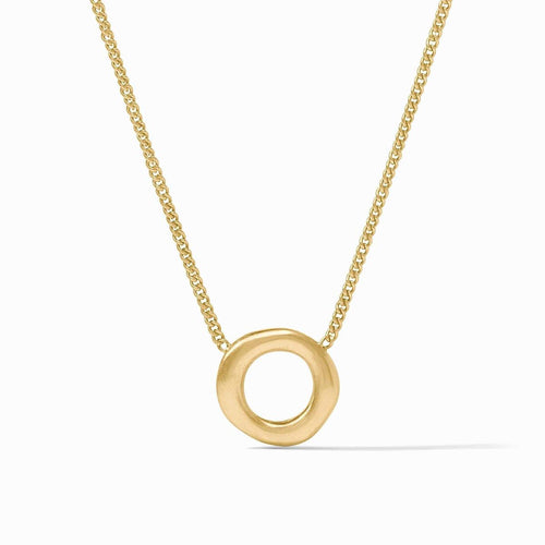 Wave Circle Delicate Necklace-Gold - N531G00-Julie Vos-Renee Taylor Gallery