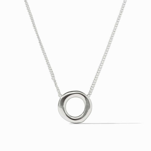 Wave Circle Delicate Necklaceilver - N531S00-Julie Vos-Renee Taylor Gallery