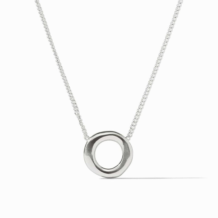 Wave Circle Delicate Necklaceilver - N531S00-Julie Vos-Renee Taylor Gallery