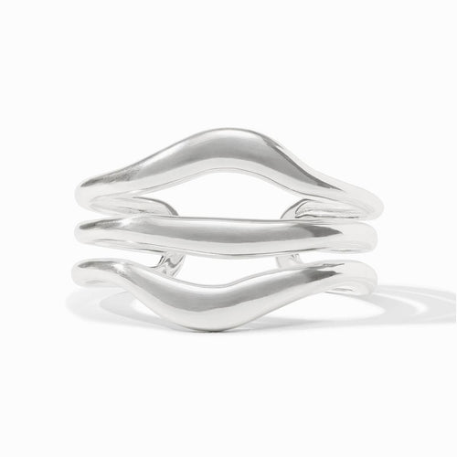 Wave Cuff Silver - C132S00-Julie Vos-Renee Taylor Gallery