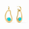 Wave Statement Earrings-Turquoise Blue - ER999GTQ00-Julie Vos-Renee Taylor Gallery