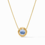 Wave Stone Delicate Iridescent Chalcedony Blue Necklace - N533GICA00-Julie Vos-Renee Taylor Gallery