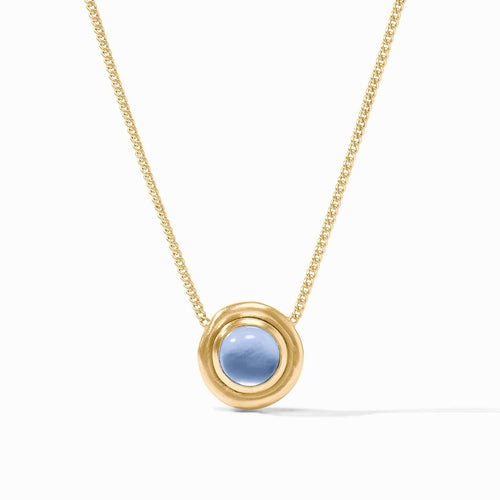 Wave Stone Delicate Iridescent Chalcedony Blue Necklace - N533GICA00-Julie Vos-Renee Taylor Gallery