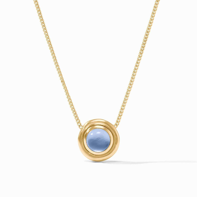 Wave Stone Delicate Iridescent Chalcedony Blue Necklace - N533GICA00-Julie Vos-Renee Taylor Gallery