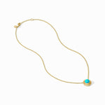 Wave Stone Delicate Iridescent Chalcedony Blue Necklace - N533GICA00-Julie Vos-Renee Taylor Gallery