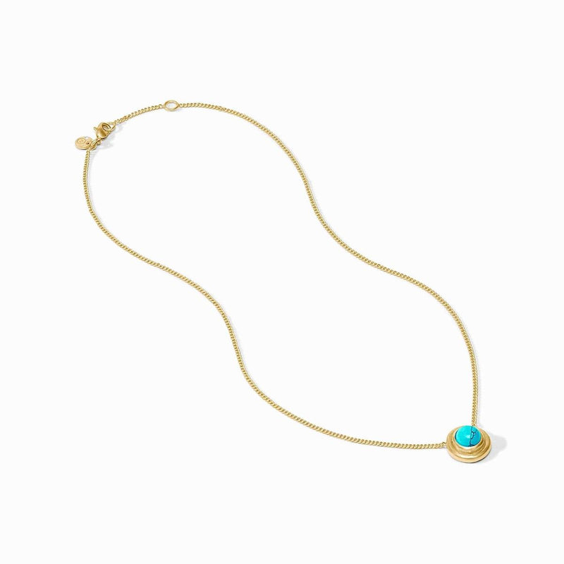 Wave Stone Delicate Iridescent Chalcedony Blue Necklace - N533GICA00-Julie Vos-Renee Taylor Gallery