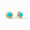 Wave Stone Stud Earrings-Turquoise Blue - ER995GTQ00-Julie Vos-Renee Taylor Gallery