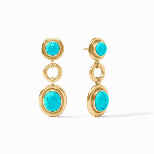 Wave Tier Earrings-Turquoise Blue - ER989GTQ00-Julie Vos-Renee Taylor Gallery
