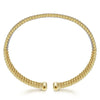 14K White & Yellow Gold Wide Bujukan Diamond Cuff Bangle - BG4449-62M45JJ-Gabriel & Co.-Renee Taylor Gallery