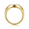 Wide 14K Yellow Gold Round Signet Ring in High Polished Finish - MR52069Y4JJJ-Gabriel & Co.-Renee Taylor Gallery