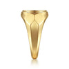 Wide 14K Yellow Gold Round Signet Ring in High Polished Finish - MR52069Y4JJJ-Gabriel & Co.-Renee Taylor Gallery