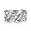 Wide 925 Sterling Silver Chain Link Band in High Polished Finish - MR52061SVJJJ-Gabriel & Co.-Renee Taylor Gallery