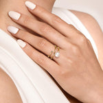 Wide Band Wrap Ring 14K Yellow Gold Diamond and Pearl 0.02ct – LR52679Y45PL-Gabriel & Co.-Renee Taylor Gallery