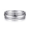14K White Gold 7mm - Men's Wedding Band in High Polished Finish - MBH0154-70W4JJJ-Gabriel & Co.-Renee Taylor Gallery