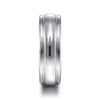 14K White Gold 7mm - Men's Wedding Band in High Polished Finish - MBH0154-70W4JJJ-Gabriel & Co.-Renee Taylor Gallery