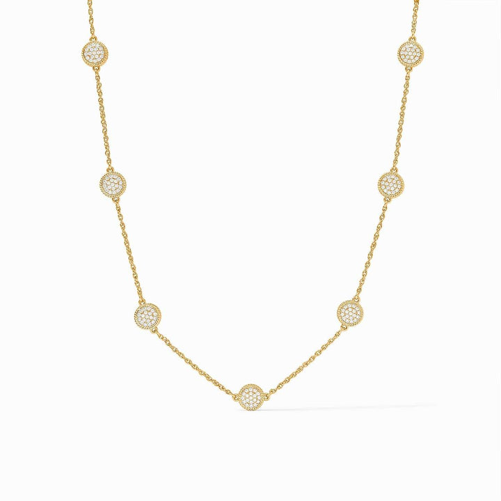 Windsor Delicate Station Necklace-Pave Cubic Zirconia - N596GPCZ00-Julie Vos-Renee Taylor Gallery