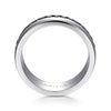 14K White Gold and Black Diamond Men's Band in High Polished Finish - MR15671W4JBD-Gabriel & Co.-Renee Taylor Gallery
