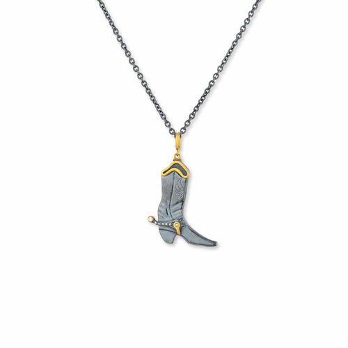Yee-haw Pendant Goxd with Diamond by Lika Behar