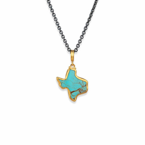 Turquoise 24K Texas Pendant by Lika Behar
